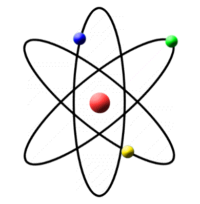 Electrons orbit nucleus